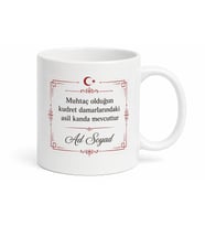 Atatürk Sevgisi Temalı Özel Tasarım Baskılı Kupa Bardak Hediye