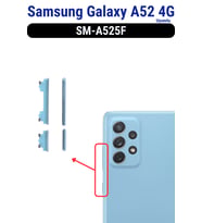 Samsung Galaxy A52 4G Açma Kapama Ve Yan Ses Tuşu Plastik Düğme SM-A525F Uyumlu
