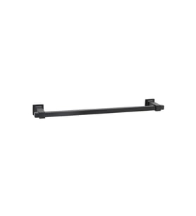 Duvara Montajlı Uzun Havluluk Mat Siyah 32 cm