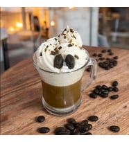AYD Bardak Coffie Kahve Espresso Kremalı Soya Dekoratif Kahve Kokulu Mum (Kahverengi-Beyaz)