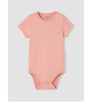 LCW baby Pembe Bisiklet Yaka Kız Bebek Çıtçıtlı Body