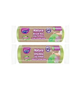 Natura Büzgülü Çöp Torbası Orta ve Büyük Boy Paket