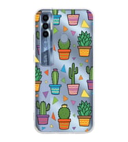 PrintiFy Tecno Spark 7 Pro ile Uyumlu 1mm Slim Fit Water Color 4 Baskılı Şeffaf  Kılıf