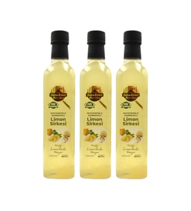 Tarihi SultanAhmet Baharatçısı Maydanozlu Sarımsaklı Limon Sirkesi 3x500 ml – %100 Katkısız Doğal  Özel Üretim