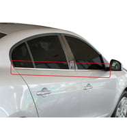 Renault Fluence Uyumlu Sm3 Cam Çıtası 4 Parça Krom 2010 Ve Sonrası