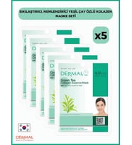 Dermal Sıkılaştırıcı, Nemlendirici Yeşil Çay Özlü Kolajen Maske 23gr 5 Adet