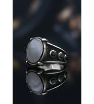 Oniks Taşlı 925 Ayar Gümüş Yüzük 902707