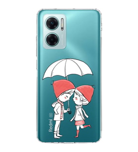 Redmi Note 11e Uyumlu Kamera korumalı Kapak Aşk Tasarımlı  Şeffaf Kılıf