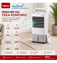 TEKA MELTEM EVAPORATİF HAVA SOĞUTUCU 10L SU TANKLI - NEMLENDİRİCİLİ - DİJİTAL KONTROL - KUMANDALI