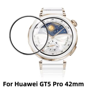 Huawei Watch GT 5 Pro 42mm Full Ekran Nano Saat Koruyucu (41mm/46mm Değildir) (Siyah)