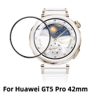 Huawei Watch GT 5 Pro 42mm Full Ekran Nano Saat Koruyucu (41mm/46mm Değildir) (Siyah)