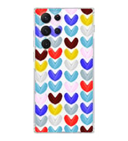 PrintiFy Samsung Galaxy S22 Ultra ile Uyumlu 1mm Slim Fit Water Color 1 Baskılı Şeffaf  Kılıf