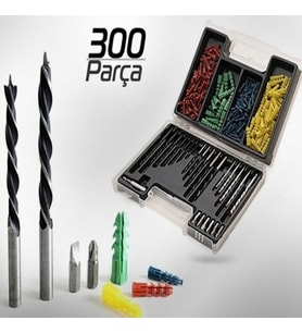 300 Parça Dübel Matkap Ucu Seti