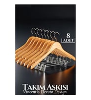 ModaCar Takım Askısı Ceket Etek Pantolon Kıskaçlı 8 Adet Vincentis Devoto Design