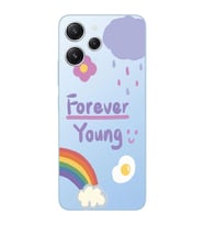 Xiaomi Redmi 12 Uyumlu Uyumlu Forever Young Tasarımlı Şeffaf Telefon Kılıfı