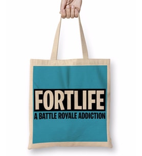 A Battle Royale Addıctıon Fortnite Bez Çanta Uzun Saplı