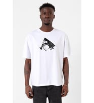 Monogatari Anime Suruga Monkey Symbol Beyaz Erkek Oversize Tshirt