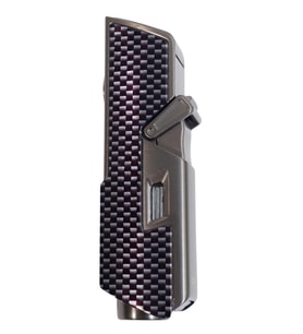 Cohiba Tek Torch Pürmüz Delici İğneli Karbon Desenli Metal Puro Çakmağı