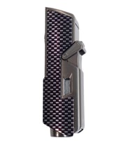 Cohiba Tek Torch Pürmüz Delici İğneli Karbon Desenli Metal Puro Çakmağı