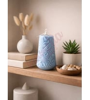 Mumelia Candles Monokrom Kumul - Doğal Soya Dekoratif Mum - Açık Mavi