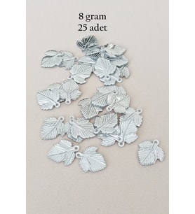Oya Abiye Bileklik Kolye Pleksi Metalik Plastik Pul Gümüş Renk 8 gram 25 adet - BNC522