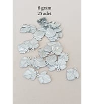 Oya Abiye Bileklik Kolye Pleksi Metalik Plastik Pul Gümüş Renk 8 gram 25 adet - BNC522