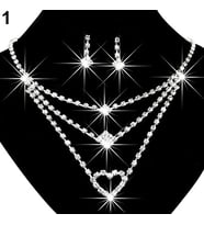 Zirkon Taşlı, Katlı, Altın Kaplama(18GP) Kolye, Küpe, Yüzük ,Takı Seti (Gümüş)