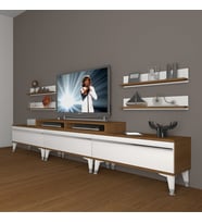 Decoraktiv Ekoflex 270R Mdf Silver Tv Ünitesi Tv Sehpası - Ceviz Beyaz (Beyaz - Kahverengi)
