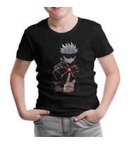 Naruto Gojo Saturo Siyah Çocuk Tshirt