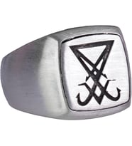 Sigil Yüzüğü, Lucifer Yüzüğü, Cadılık, Simya, Şeytani Erkek Yüzüğü, Kutsal Geometri, 925 Ayar Gümüş Yüzük