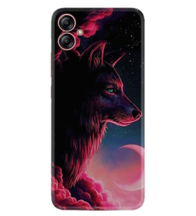 Samsung Galaxy A05 Kılıf Resimli Desenli Baskılı Silikon Wolf and Moon 1380