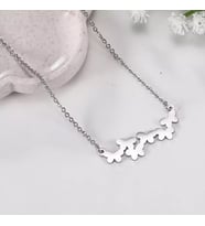 Kişiye Özel 925 Ayar Gümüş Kelebekler Kolye (Gümüş)