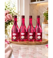 4 Lü Seruse Gıdaya Eklenebilir İçilebilir Gül Suyu 400 ml Gıdaya Uygun Gül Aromalı
