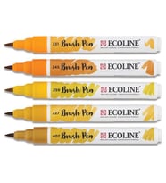 Talens Ecoline Brush Pen Fırça Uçlu Kalem 5 Renk Set EARTH 
