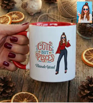 Kişiye Özel Karikatürlü Cute But Pisces Balık Burcu Kupa Bardak Doğum Günü Hediyesi