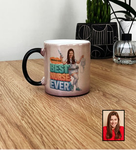 Kişiye Özel Karikatürlü Hemşire Best Nurse Ever Kupa Bardak Tıp Bayramı Hediyesi