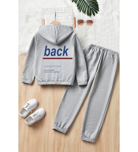 Çocuk Back Eşofman Takımı (Gri)