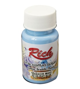 Rich Opak Kumaş Boyası 50 cc. 3015 AÇIK MAVİ 