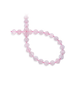 Pembe Kuvars Doğal Taş 9x5mm Dizi