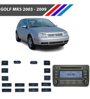 Vw Golf Mk5 Jetta Tiguan Touran Touareg Caddy Eos Passat Radyo Düğme Seti (16 Düğme Kapağı)