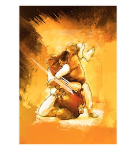 Brezilya Jiu Jitsu Üçgeni Tablo Ahşap Poster Dekoratif