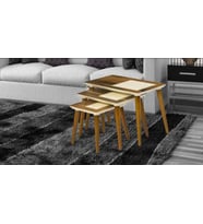 Zigon OSM 11814 Kareli MODEL Parlak Ceviz Krem renk boya Kayın torna ayak El Yapı