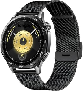 Huawei ile Uyumlu 22mm Milano Loop Kordon GT6/GT6 Pro/GT5/GT5 Pro/GT4/GT3/GT3 Pro/GT2/GT2 Pro 46mm için Nefes Alan GT6 Pro Terletmeyen Hafif Yapılı Paslanmaz Metal GT6 Kordon (Siyah)