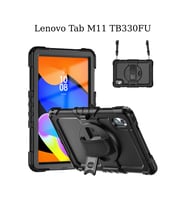 Lenovo M11 TB-330FU ile Uyumlu Defender Askılı 360° Dönebilir Standlı Zırh Tablet Koruyucu Kılıfı