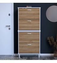 Modilayn UMAY' 2 Li Antre Hol 72x 168x 26 cm’ lik 4 Düşer Kapak 8 Göz Bölmeli Ayakkabılık