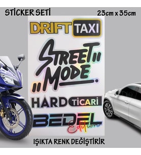 taksi yazıları - Oto cam bagaj yazıları set - hologram etkili - renk değiştiren yeni nesil lüks sticker etiket setleri