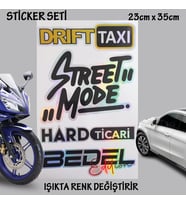 taksi yazıları - Oto cam bagaj yazıları set - hologram etkili - renk değiştiren yeni nesil lüks sticker etiket setleri