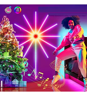 VIP KALİTE  NOEL IŞIĞI APP SMART CONTROL IC LED RGB FIREWORKS LIGHT FULL+FULL RENKLİ LED