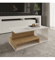 Vera Mini Orta Sehpa – Modern Tasarım, Fonksiyonel Raflı Yap (Safir)