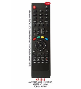 Amstrad Mdr 117-119 Hd/19700 Fobem 317hd Uydu Kumandası Kr1615(uyumlu)